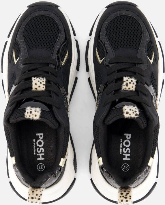 POSH by Poelman Gigi Sneakers zwart Synthetisch