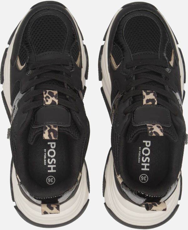 POSH by Poelman Gigi Sneakers zwart Synthetisch