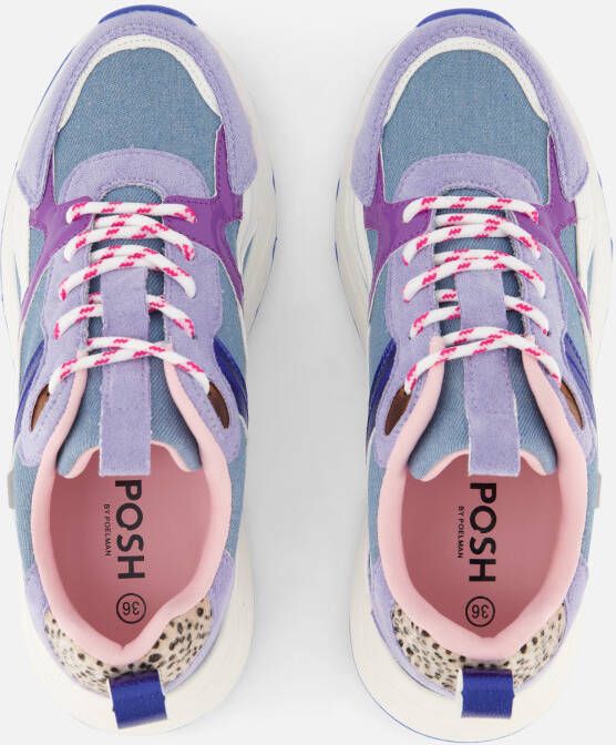 POSH by Poelman Sneakers paars Textiel