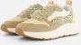 POSH by Poelman CHARLIE Dames Sneakers Beige met oranje combinatie - Thumbnail 6