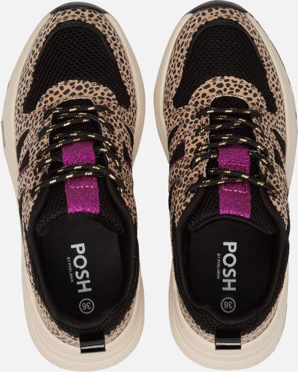 POSH by Poelman Sneakers bruin Synthetisch