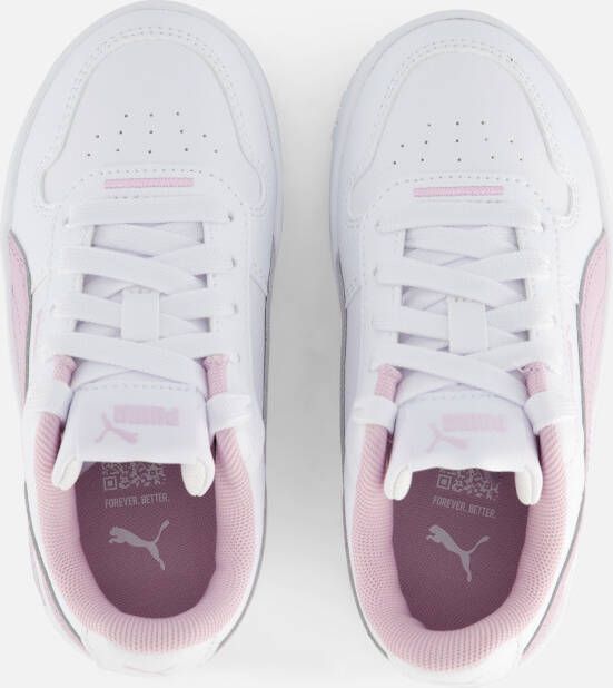 Puma Carina Street leren sneakers wit lila Meisjes Leer Meerkleurig 35 - Foto 5