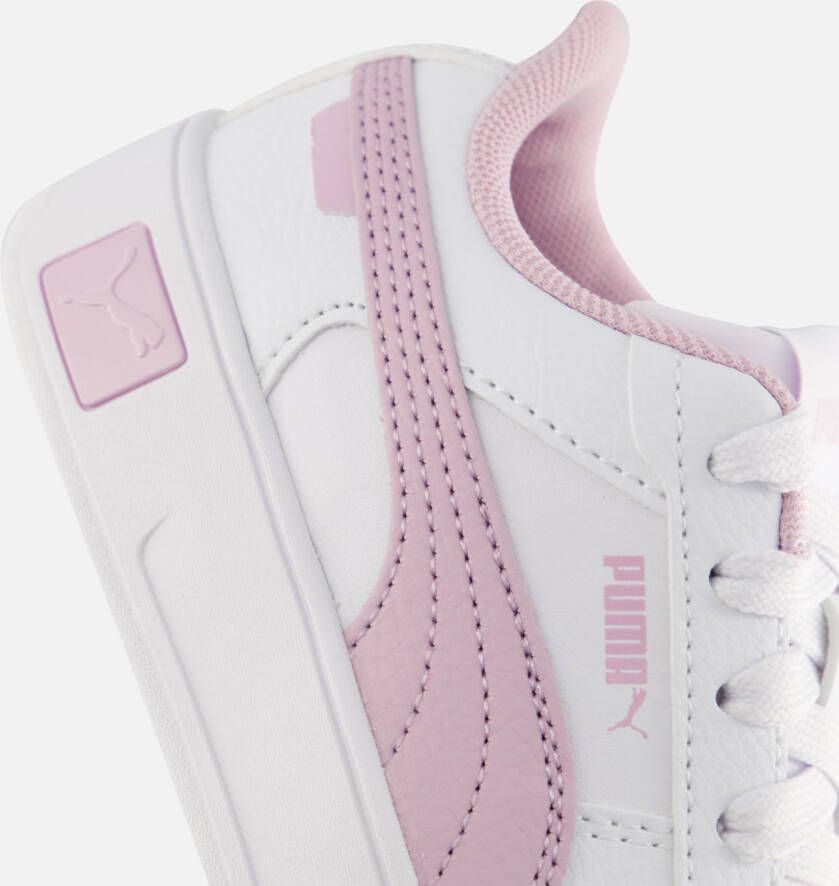 Puma Carina Street leren sneakers wit lila Meisjes Leer Meerkleurig 35 - Foto 6