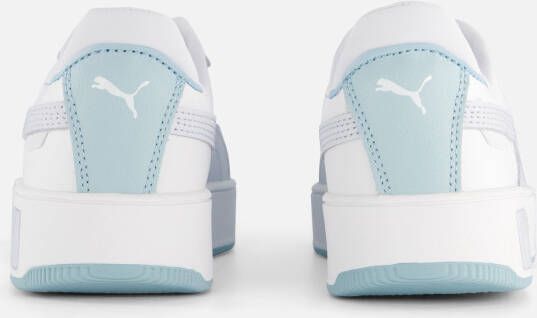 Puma Carina Street leren sneakers wit lichtblauw lichtgrijs Meisjes Leer 35.5 - Foto 9