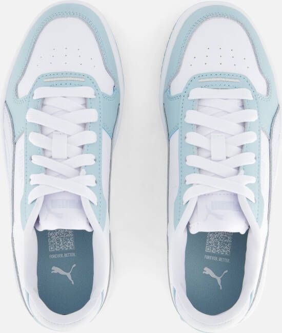 Puma Carina Street leren sneakers wit lichtblauw lichtgrijs Meisjes Leer 35.5 - Foto 10