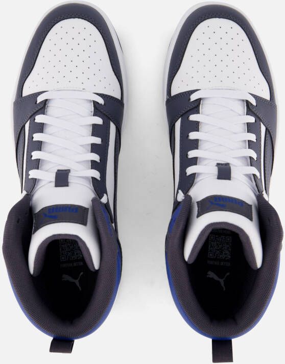 Puma Rebound v6 Sneakers wit Imitatieleer