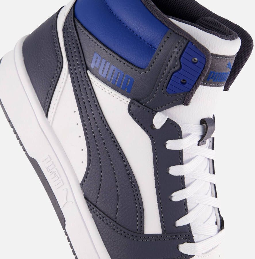 Puma Rebound v6 Sneakers wit Imitatieleer