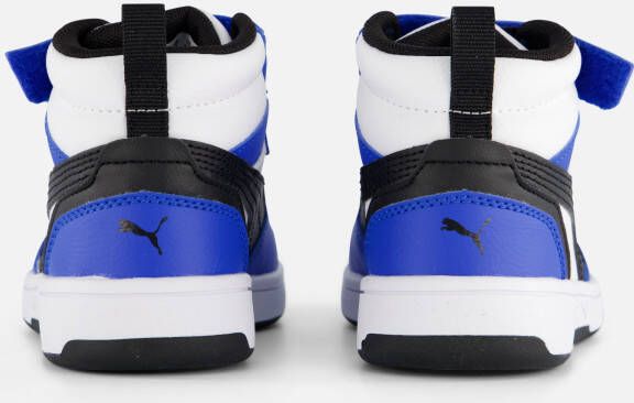 Puma Rebound v6 Mid Sneaker wit Imitatieleer