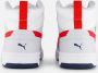 Puma Rebound v6 Mid V6 Mid sneakers lichtgrijs donkerblauw rood Jongens Meisjes Imitatieleer 39 - Thumbnail 12