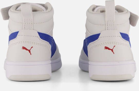 Puma Rebound v6 Mid Sneakers wit Imitatieleer