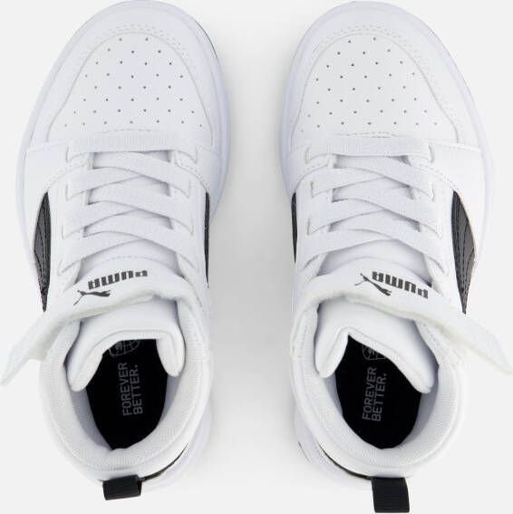 Puma Rebound v6 Mid Sneakers wit Leer