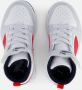 Puma Rebound V6 Mid sneakers lichtgrijs zwart rood Jongens Meisjes Imitatieleer 35 - Thumbnail 7