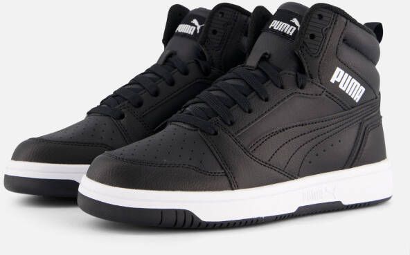 Puma Rebound v6 Mid Sneakers zwart Imitatieleer