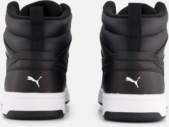 Puma Rebound v6 Mid Sneakers zwart Imitatieleer