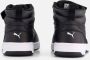 Puma Rebound V6 Mid sneaker zwart wit Jongens Meisjes Imitatieleer 36 Sneakers - Thumbnail 6