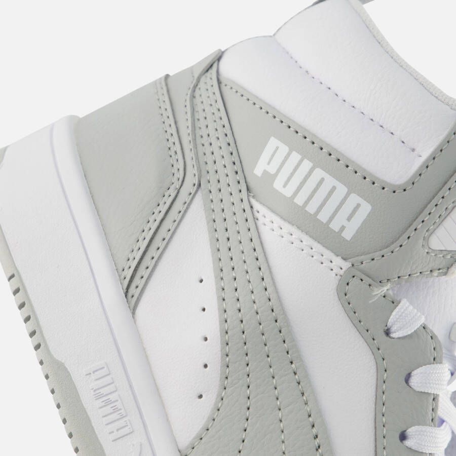 Puma Rebound v6 Sneakers wit Imitatieleer