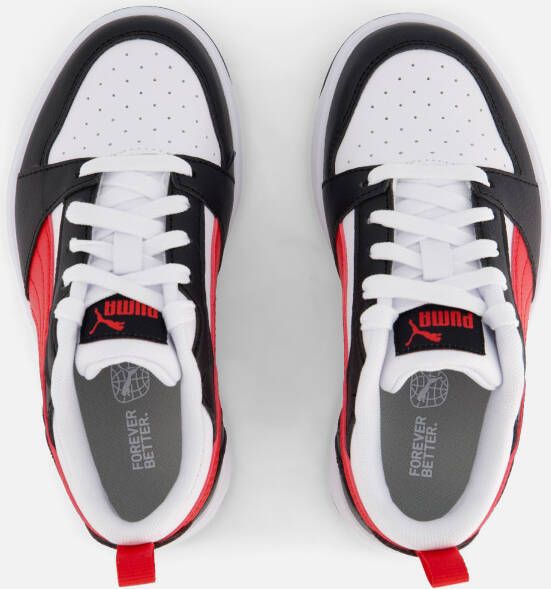 Puma Rebound v6 Sneakers wit Imitatieleer