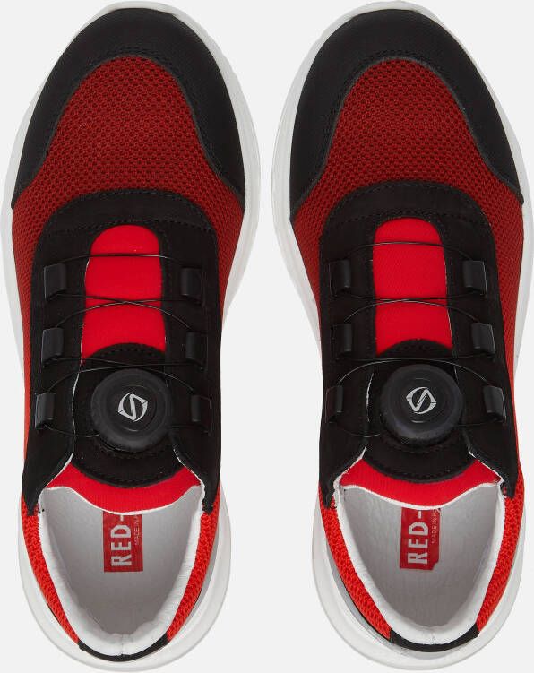 Red-Rag Low Cut Sneakers rood Leer