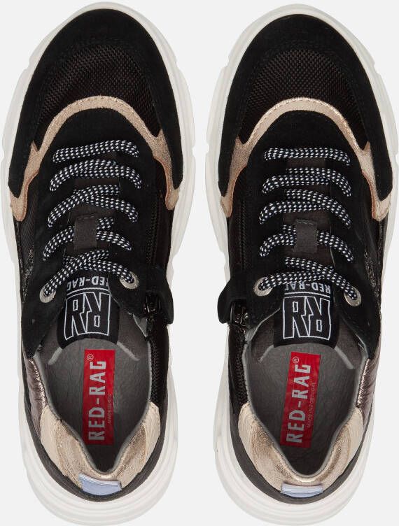Red-Rag Low Cut Sneakers zwart Leer