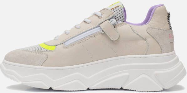 Red-Rag Sneakers wit Leer