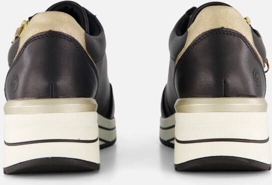 Remonte Wedge Sneakers zwart Synthetisch