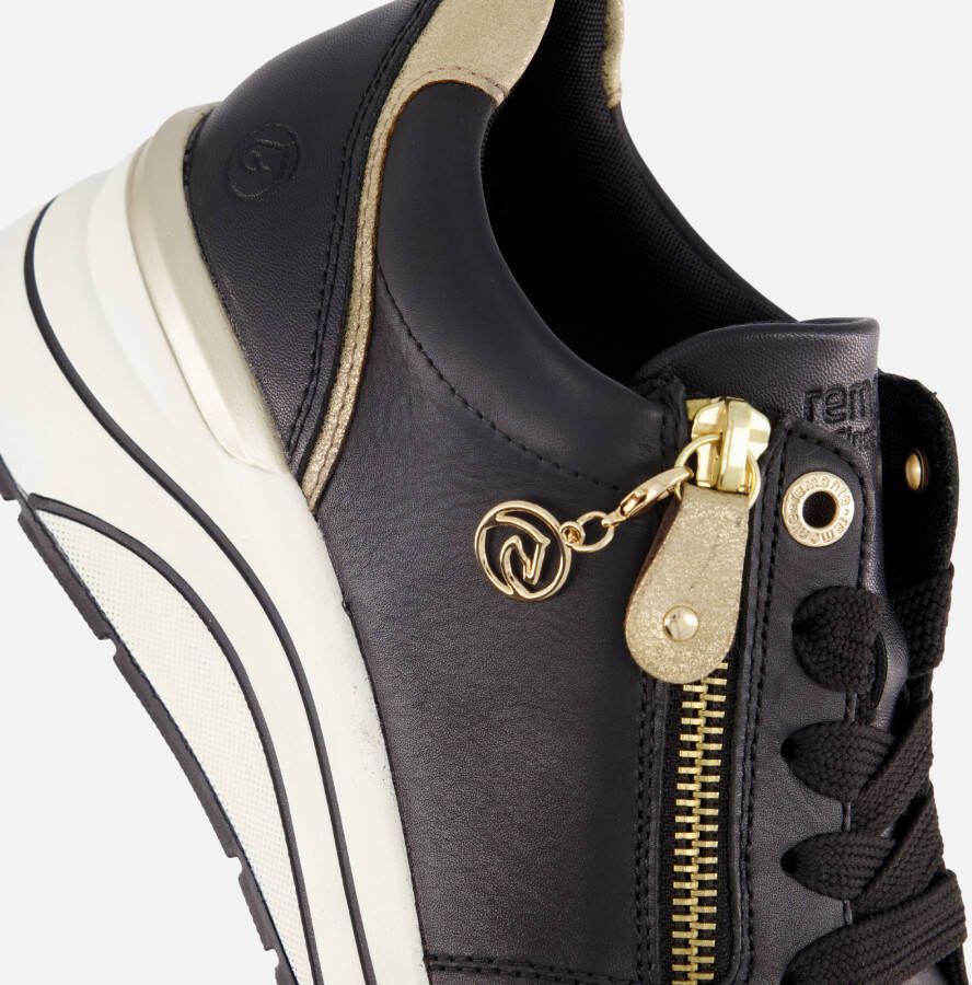 Remonte Wedge Sneakers zwart Synthetisch