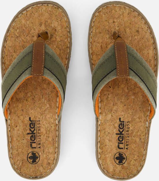 Rieker Ambor Slippers groen Leer
