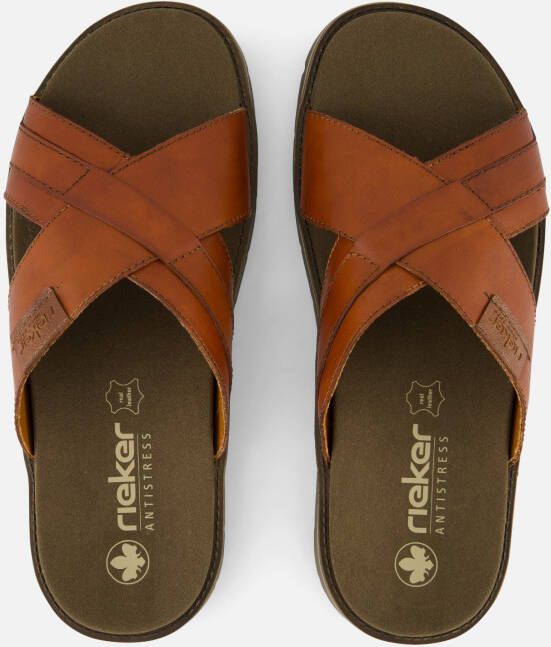 Rieker Clarino Slipper cognac Leer