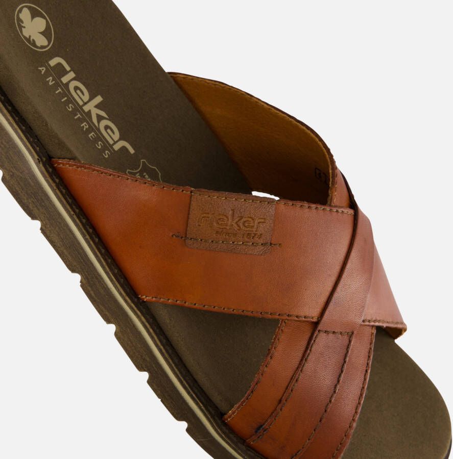 Rieker Clarino Slipper cognac Leer