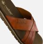 Rieker Bruine Gekruiste Band Leren Slipper Brown Heren - Thumbnail 9