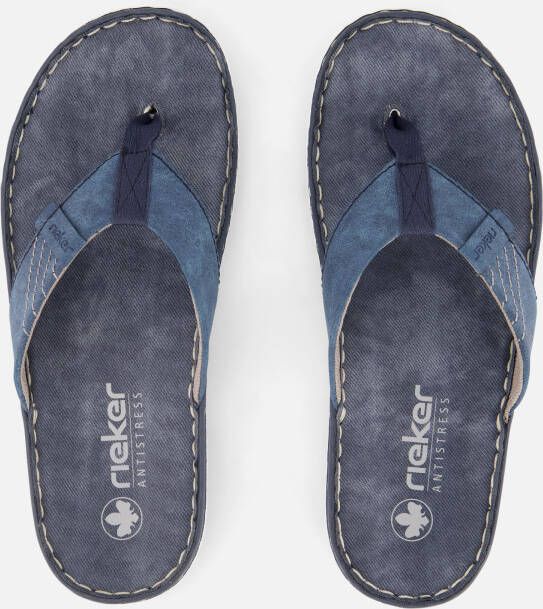 Rieker Morelia Slippers blauw Imitatieleer