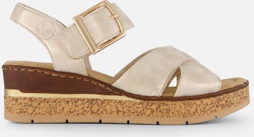 Rieker Sandalen beige Textiel