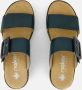 Rieker Petrol Kruis Geborduurde Slipper Green Dames - Thumbnail 25