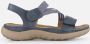 Rieker Blauwe Comfort Sandaal met Klittenbandsluiting Blue Dames - Thumbnail 184