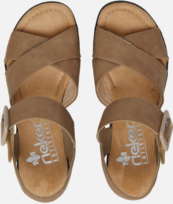Rieker Sandalen met hak beige Synthetisch