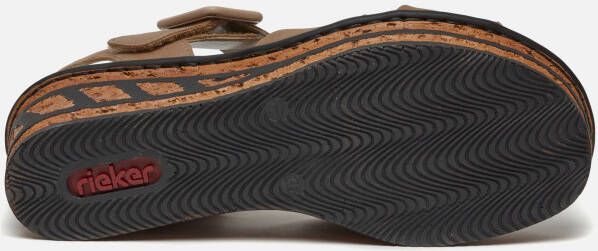 Rieker Sandalen met hak beige Synthetisch