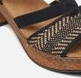 Rieker Zwarte sandalette met geweven bandjes en glitterzool Black Dames - Thumbnail 7