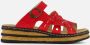 Rieker Elegante Comfortabele Sandalette Bruin Gesp Multicolor Dames - Thumbnail 11
