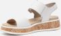 Rieker Witte leren sandaal met print White Dames - Thumbnail 38