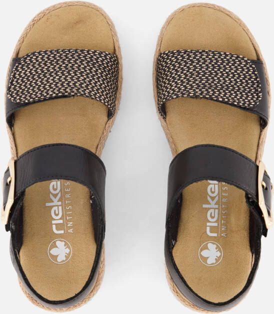 Rieker Sandalen zwart Synthetisch