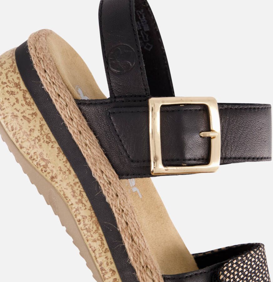 Rieker Sandalen zwart Synthetisch