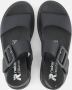Rieker Zwarte leren sandaal met print Black Dames - Thumbnail 6