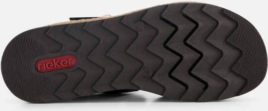 Rieker Sandalen zwart Textiel