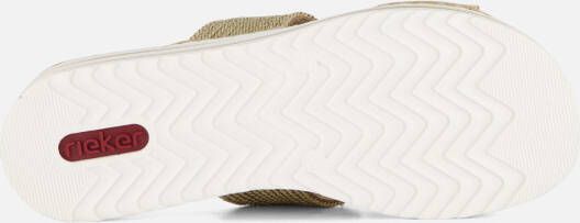 Rieker Slippers beige Textiel