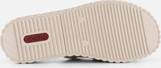 Rieker Slippers beige Textiel