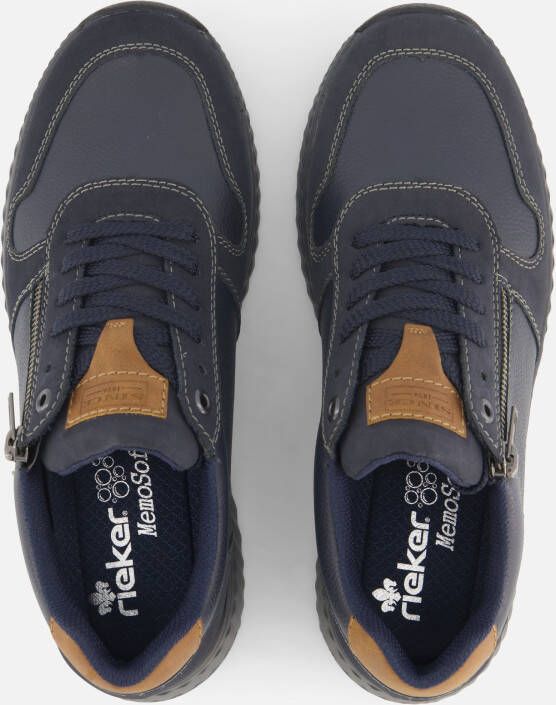 Rieker Sneakers blauw Textiel