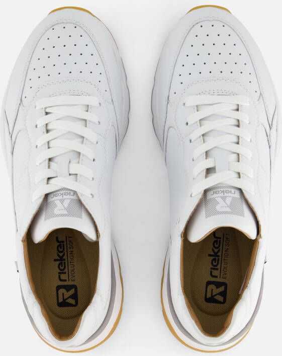 Rieker Sneakers wit Leer