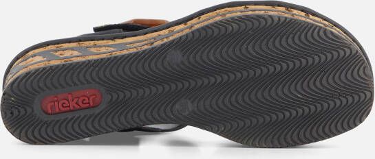 Rieker T60 Leopard Sandalen zwart Synthetisch