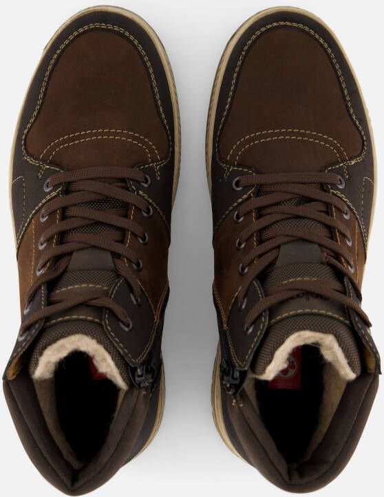 Rieker Veterboots bruin Leer