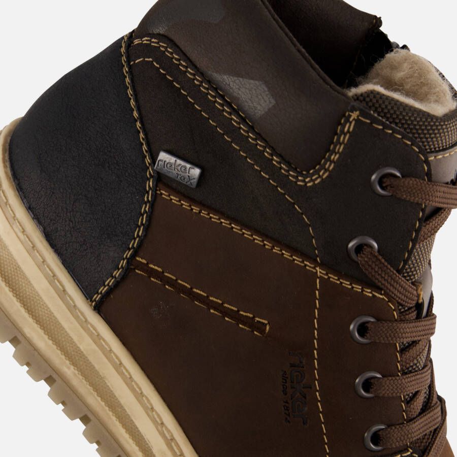 Rieker Veterboots bruin Leer